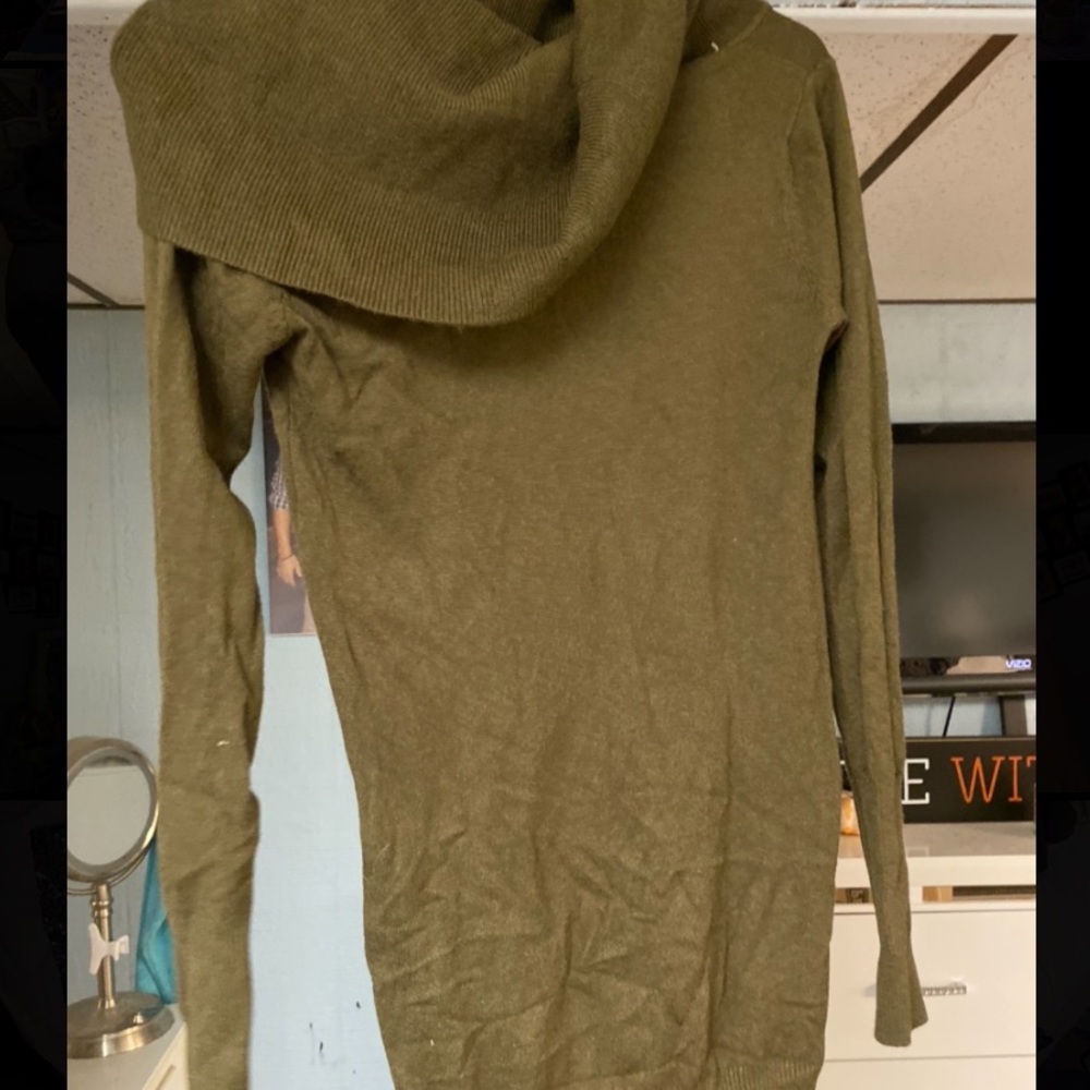 Mock neck sweater dress